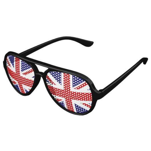 Fun drapeau britannique lunettes | teintes Union J (Angle)