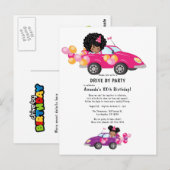 Fun drive by Birthday Girl Party Briefkaart (Voorkant / Achterkant)