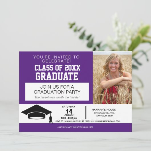 Fun Drive By Party 2020 Graduation Faire-part (Debout devant)