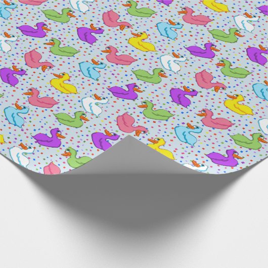 Fun Ducks Wrapping Paper Cadeaupapier (Hoek)