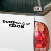 Fun Dump Elon en de Felon Bumpersticker (Op Truck)