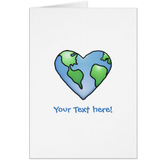 Fun Earth Heart Shaded Cartoon Style Icon