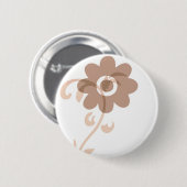 Fun Earthy Flower Ronde Button 5,7 Cm (Voorkant /achterkant)
