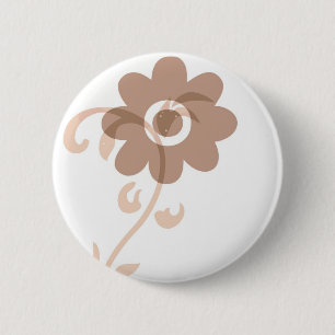 Fun Earthy Flower Ronde Button 5,7 Cm