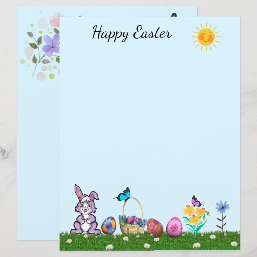 Fun Easter Stationery 8.5 x 11 (Voorkant / Achterkant)