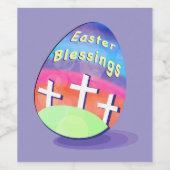 Fun Easter Wine Label Wijn Etiket (Enkel label)