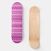 Fun Edgy Pink Zig Zag Skateboard (Voorkant)
