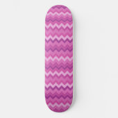 Fun Edgy Pink Zig Zag Skateboard (Voorkant)