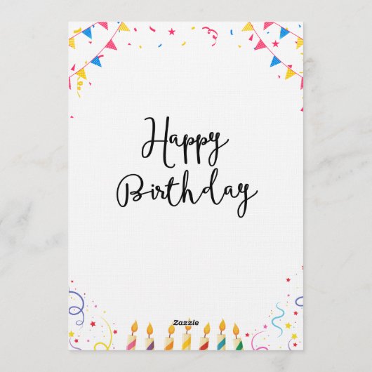 Fun & Editable Birthday Invitation – Custom Party Kaart (Achterkant)