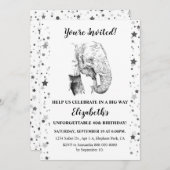 Fun Elephant Anniversaire Fête Invitation (Devant / Derrière)