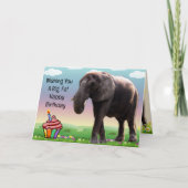 Fun Elephant Birthday Kaart (Voorkant)