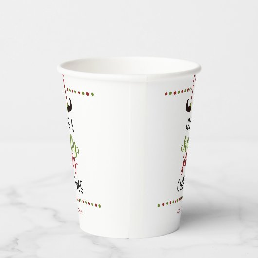 Fun Elf Holly Jolly Christmas gepersonaliseerd Papieren Bekers (Rechts)