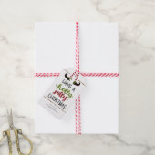 Fun Elf Legs Holly Jolly Kerstmis Cadeaulabel (Met Touw)