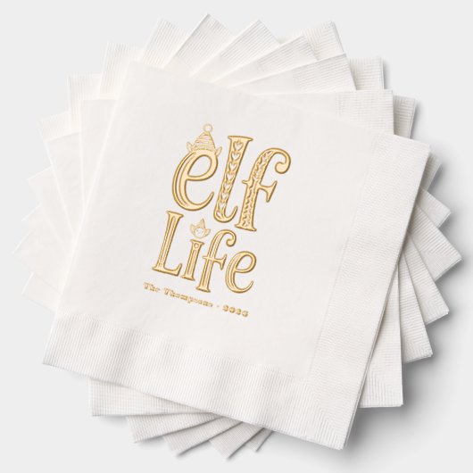 Fun "Elf Life" Fête de Noël (Insitu (empilé))