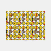 Fun Emoji Pattern Emotion Facets Fleece Deken (Voorkant (Horizontaal))