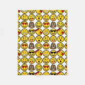 Fun Emoji Pattern Emotion Facets Fleece Deken (Voorkant)