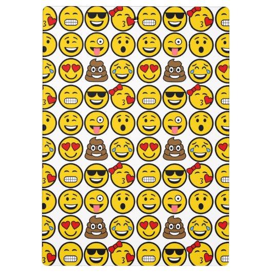 Fun Emoji Pattern Emotion Facets Klembord (Achterkant)