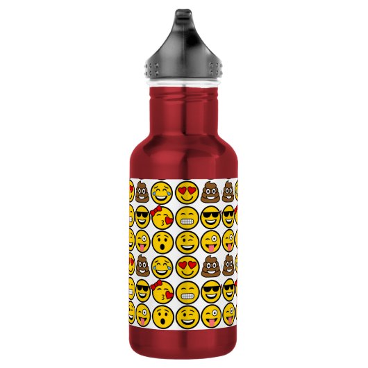 Fun Emoji Pattern Emotion Facets Waterfles (Rechts)