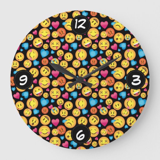 Fun Emoji Wall klok (Voorkant)