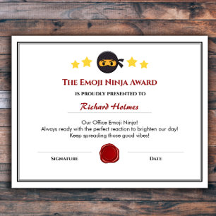 Fun Employee Award Certificaat - Sociaal directeur