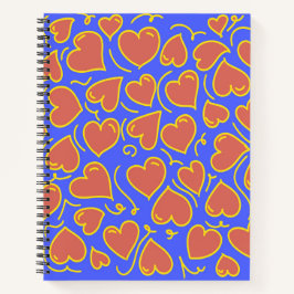 Fun en Bold Hearts Patroon Notitieboek