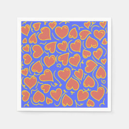 Fun en Bold Hearts Patroon Servet