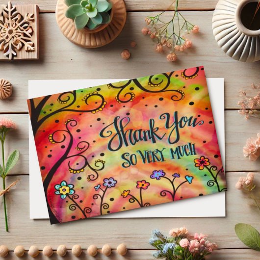 Fun en Carefree Hartelijk dank Kaart