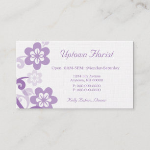 Fun en Flirty Floral Visitekaartje, Wisteria Visitekaartje