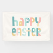 Fun en Funky Typography Easter Design Spandoek (Horizontaal)