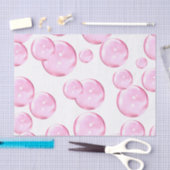Fun en Geweldige roze belletjes op wit Tissuepapier (Craft)
