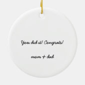 Fun en Simple Pen Sketch Class of 2018 Afstuderen Keramisch Ornament (Achterkant)