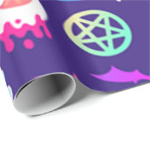 Fun en Spooky Halloween Pattern Cadeaupapier (Rol Hoek)