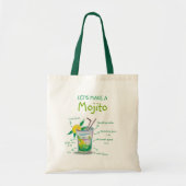 Fun en Trendy Mojito Recipe Canvas tas Gift (Voorkant)