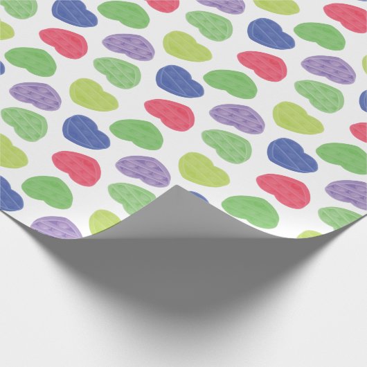 Fun en Trendy Poppit Pop-it harten design Cadeaupapier (Hoek)