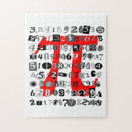 Fun en Whimsical Digits of Pi Sierkussen Legpuzzel (Verticaal)