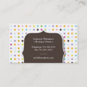 Fun en Whimsical Polk A Dot Visitekaartje (Achterkant)