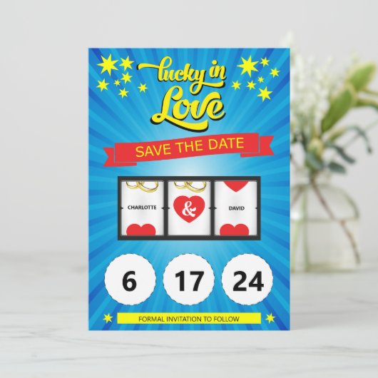 Fun Enregistrer le Faire-part Mariage date (Debout devant)