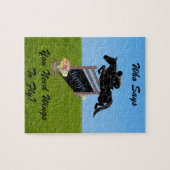 Fun Equestrian Horse Jumper Legpuzzel (Horizontaal)