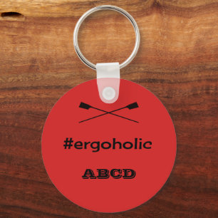 Fun ergoholic slogan personalized initials sleutelhanger