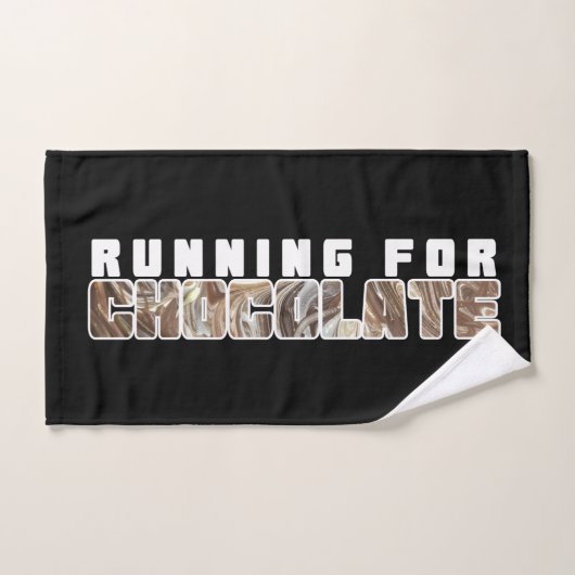 Fun Et Funky Courir Pour La Conception De Texte Ch (Serviette à main)