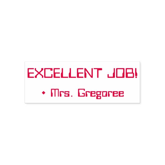 Fun "EXCELLENT JOB!" + Rubber Stempel voor educati (Design)
