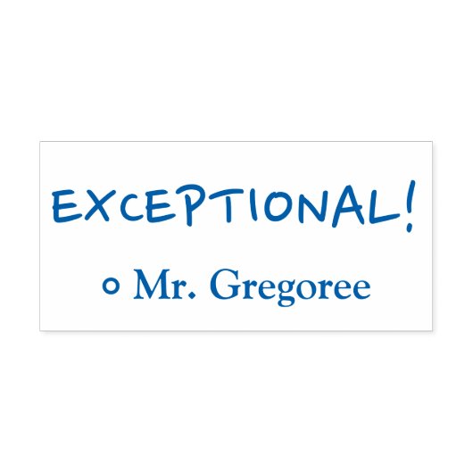 Fun "EXCEPTIONEEL!" Rubberstempel sorteren Zelfinktende Stempel (Design)