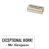 Fun "EXCEPTIONEEL WERK!" + Aangepaste naam voor aa Rubberstempel (Gestempeld)