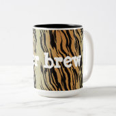 Fun Exotic Tiger brasse tasse (Devant droit)