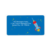 Fun explosion de vaisseau étiquette de adresse (Devant)