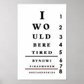 Fun Eye Chart Wall Poster (Voorkant)