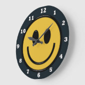 Fun face Hippie wall klok (Hoek)
