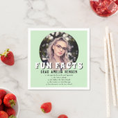 Fun Fact Mint Green Afstuderen Foto Afstuderen Servet (Insitu)