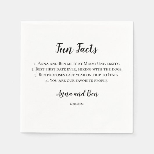 Fun Fact Napkin Servet (Voorkant)