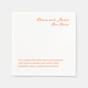 Fun Fact Napkin Weddenschap cocktail hour Servet